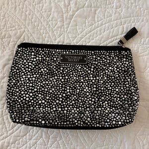 Victoria’s Secret cosmetics bag black with rhinestones
